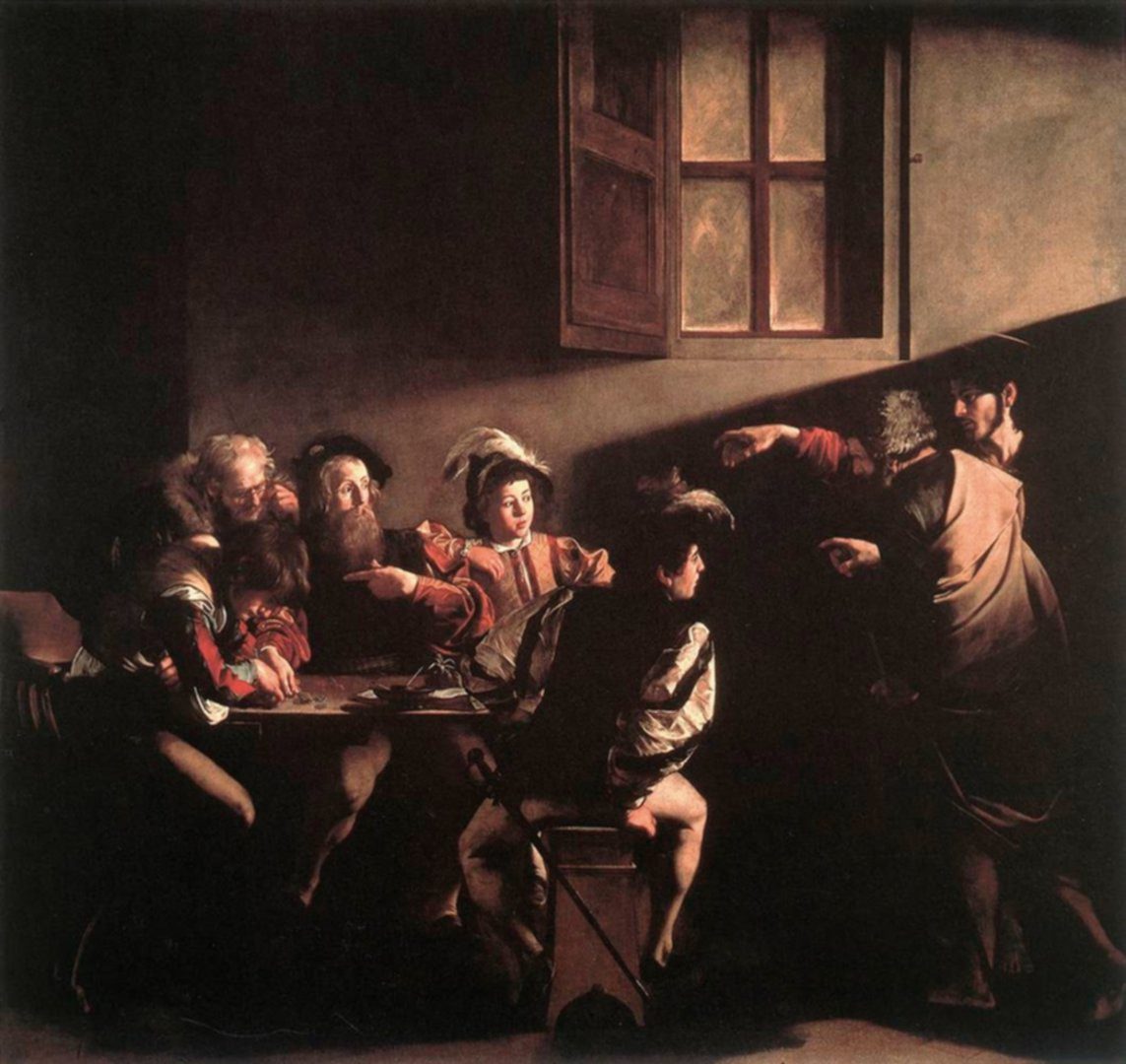 Caravaggio. Šv. Mato pašaukimas